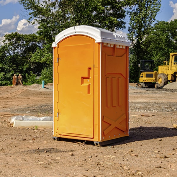 can i customize the exterior of the porta potties with my event logo or branding in Babb